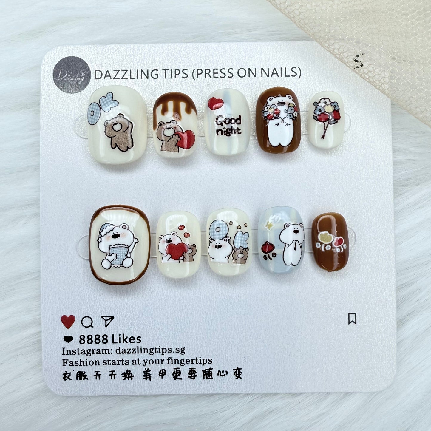 Brown & White Teddy