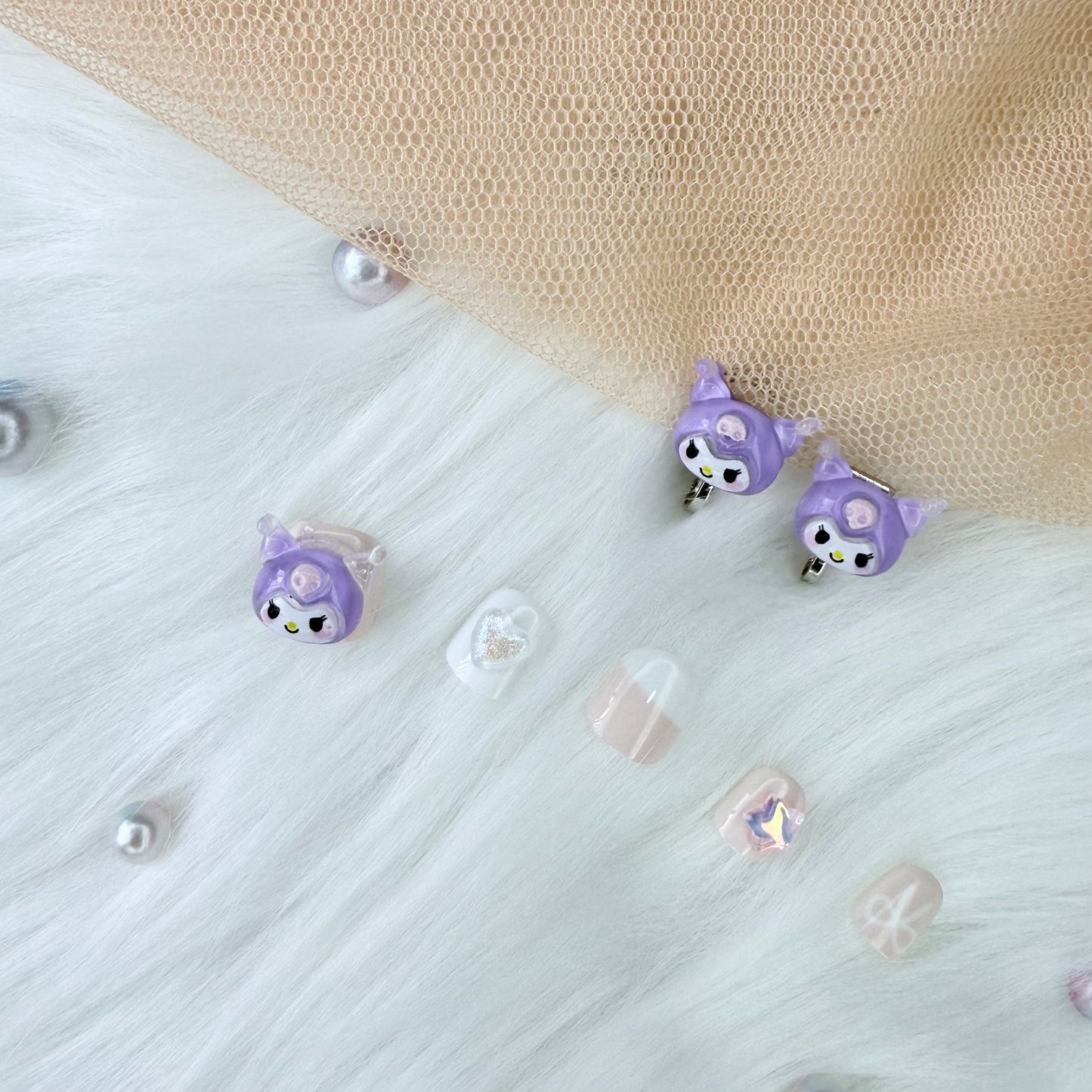 Purple Kuromi w Earring